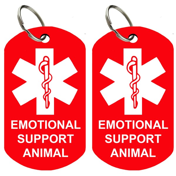 Emotional Support Animal Pet Tags (Military) (Set of 2)