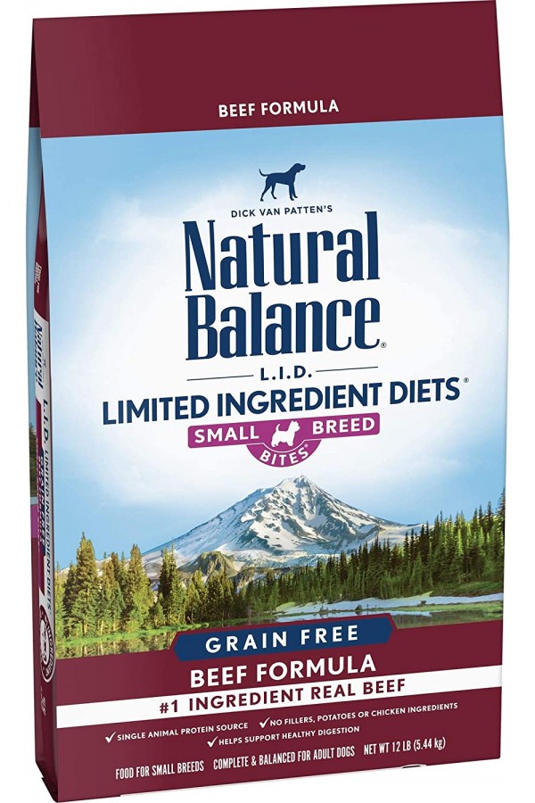 Natural Balance L.I.D. Limited Ingredient Diets Small Breed Bites Dry Dog Food, Grain Free