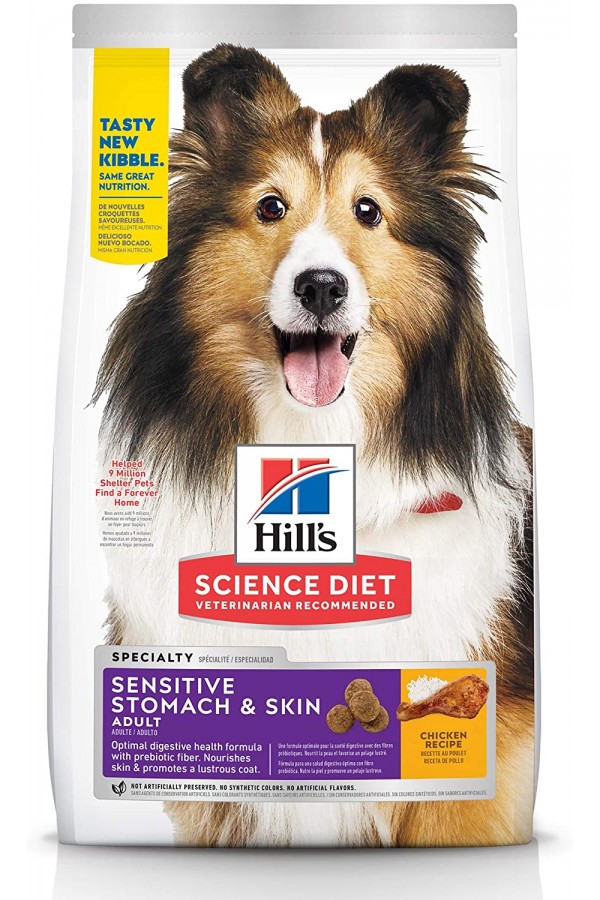 Hill's Science Diet Dry Dog Food, Adult, Sensitive Stomach & Skin Recipes