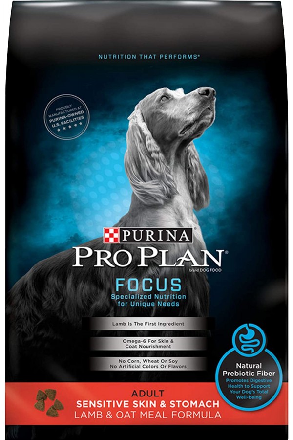 Purina Pro Plan Focus Sensitive Skin & Stomach Lamb & Oat Adult Dry Dog Food