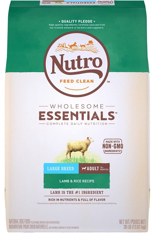 NUTRO WHOLESOME ESSENTIALS Large Breed Adult Lamb & Rice Dry Dog Food