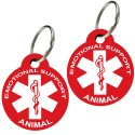 Emotional Support Animal Pet Tags (Round) (Set of 2)