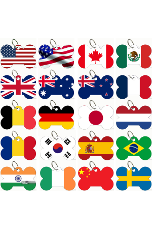 Flags of the World - Pet Tags