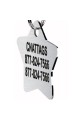 CNATTAGS - Stainless Steel Pet ID Tags Dog Tags Personalized Front and Back Engraving (Star)