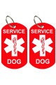 CNATTAGS - Service Dog ID Tag Kit, 50 Double Sided ADA Info Cards and 2 Premium Aluminum Double Sided Dog Tags (ADA Info Cards + Military Tags)
