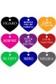 CNATTAGS Pet ID Tags Heart Shape, 8 Colors, Personalized Premium Aluminum