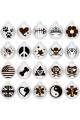 Stainless Steel Pet ID Tags Personalized Designers Round Various Designs