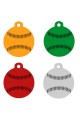 CNATTAGS - ALUMINUM ROUND BASEBALL PERSONALIZED ENGRAVED PET ID TAG