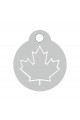CNATTAGS - ALUMINUM ROUND CANADIAN LEAF PERSONALIZED ENGRAVED PET ID TAG