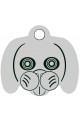 CNATTAGS - ALUMINUM DOG FACE PERSONALIZED ENGRAVED PET ID TAG