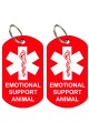 ESA - Pet ID Tags, Various Shapes and Colors, Doubled Sided Emotional Support Animal, Premium Aluminum (Set of 2)
