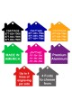 CNATTAGS Pet ID Tags House Shape, 8 Colors, Personalized Premium Aluminum