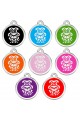  CNATTAGS Personalized Stainless Steel with Enamel Pet ID Tags Designers Round Dog Main