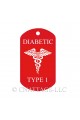 CNATTAGS - ALUMINUM GI MILITARY MEDICAL ALERT DIABETIC TYPE 1 PERSONALIZED ENGRAVED ID TAG
