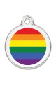 Enamel Pet Tags Round (Rainbow Pride)