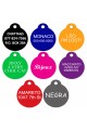 CNATTAGS Pet ID Tags Round Shape, 2 Sizes, 8 Colors, Personalized Premium Aluminum