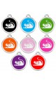  CNATTAGS Personalized Stainless Steel with Enamel Pet ID Tags Designers Round Mouse Main