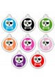 Stainless Steel with Enamel Pet ID Tags Personalized Designers Round Pirate Cat