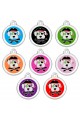 Stainless Steel with Enamel Pet ID Tags Personalized Designers Round Pirate Dog