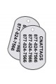 Dog Tags - GI Rolled Edge US Military Shape, Personalized, Stainless Steel, Set of 2